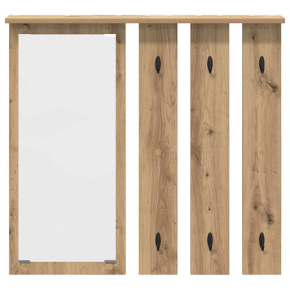 Wandgemonteerde kapstok artisanaal eikenkleurig 84 x 10 x 80 cm