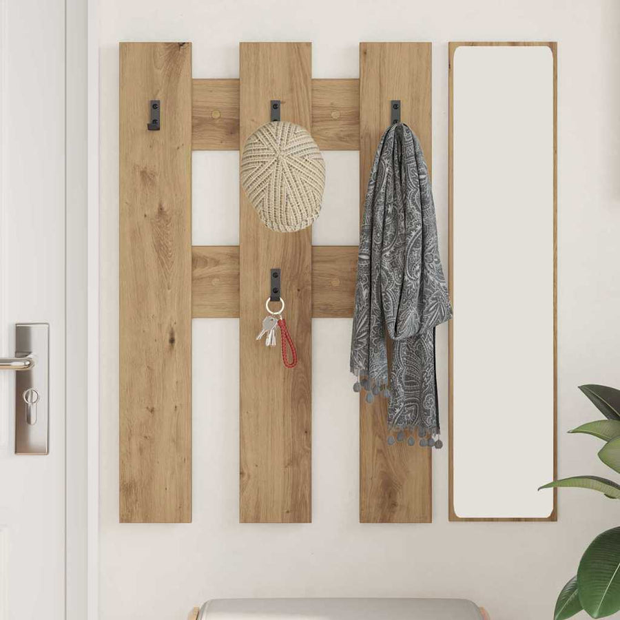 Wandgemonteerde kapstok Artisan Eiken 65 x 3 x 100 cm
