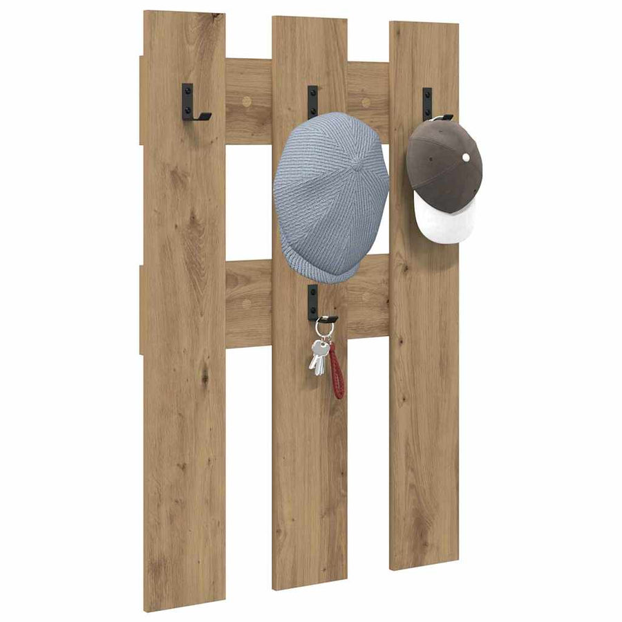Wandgemonteerde kapstok Artisan Eiken 65 x 3 x 100 cm