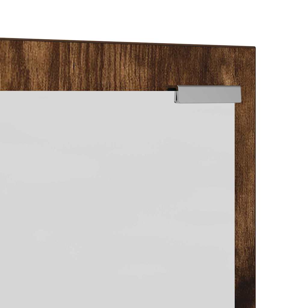 Wandgemonteerde Kapstok 100 X 10 X 100 Cm Gerookt eiken