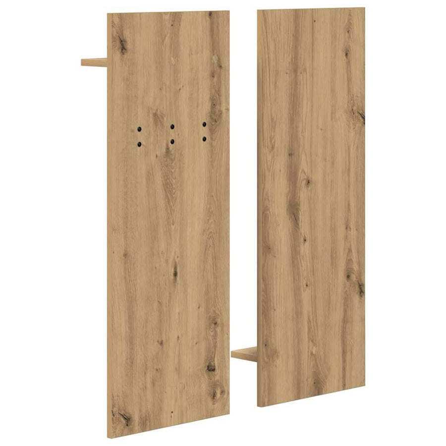 Wandgemonteerde kapstok met plank Artisan Eiken 70 x 10 x 90 cm