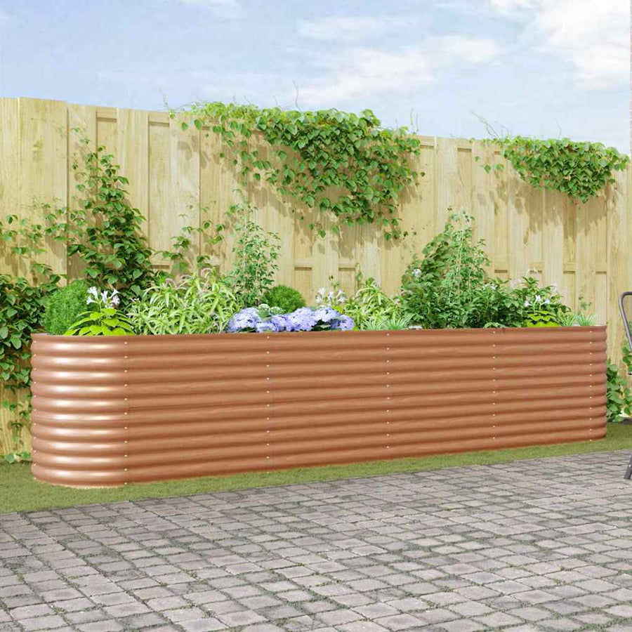 Verhoogd bed Bruin 400 x 80 x 81 cm Staal