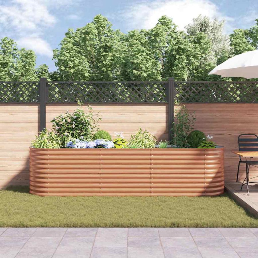 Verhoogd bed Bruin 320 x 80 x 81 cm Staal