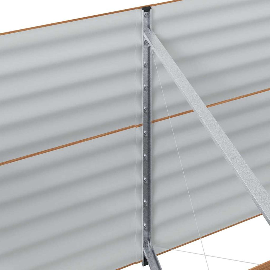 Verhoogd bed Bruin 240 x 80 x 81 cm Staal