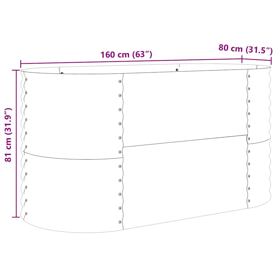 Verhoogd bed Bruin 160 x 80 x 81 cm Staal