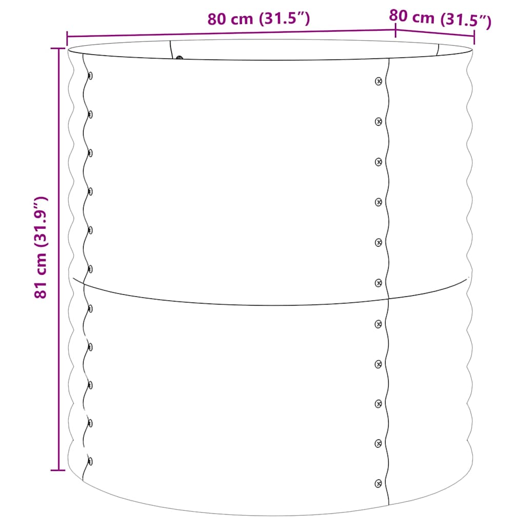 Verhoogd bed Bruin 80 x 80 x 81 cm Staal