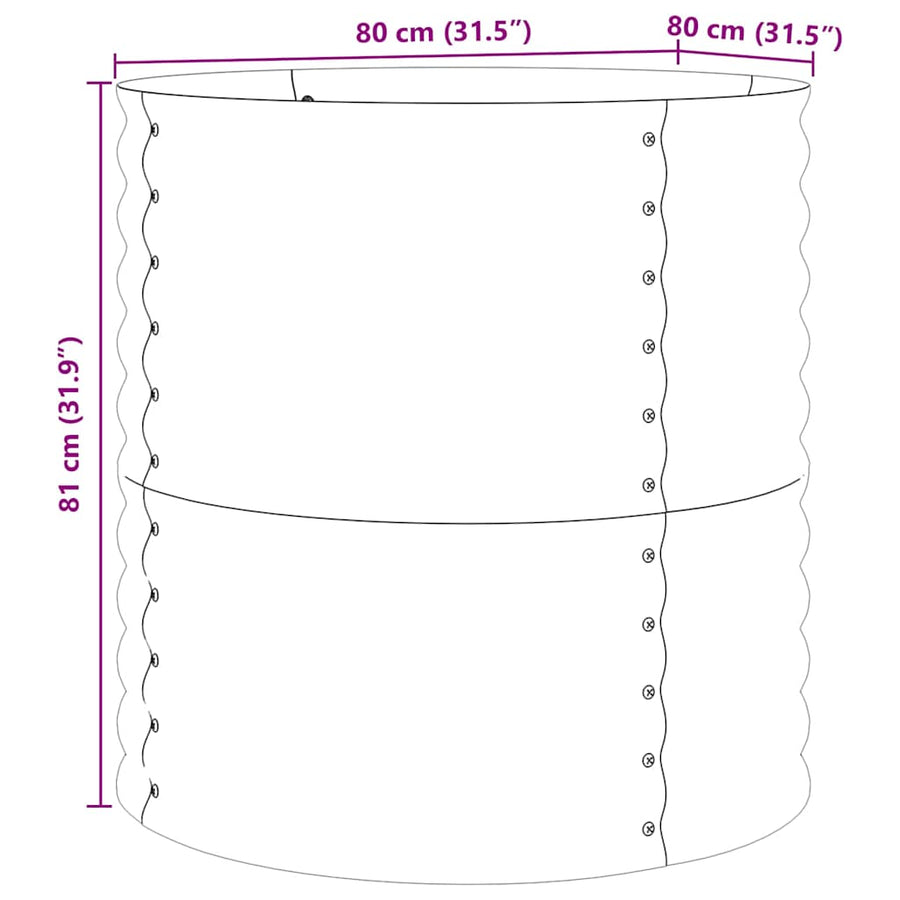 Verhoogd bed Bruin 80 x 80 x 81 cm Staal