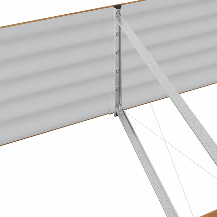 Verhoogd bed Bruin 400 x 80 x 44 cm Staal