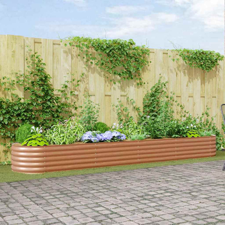 Verhoogd bed Bruin 400 x 80 x 44 cm Staal