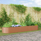 Raised Garden Bed Brown 320 x 80 x 44 cm Steel