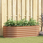 Raised Garden Bed Brown 160 x 80 x 44 cm Steel