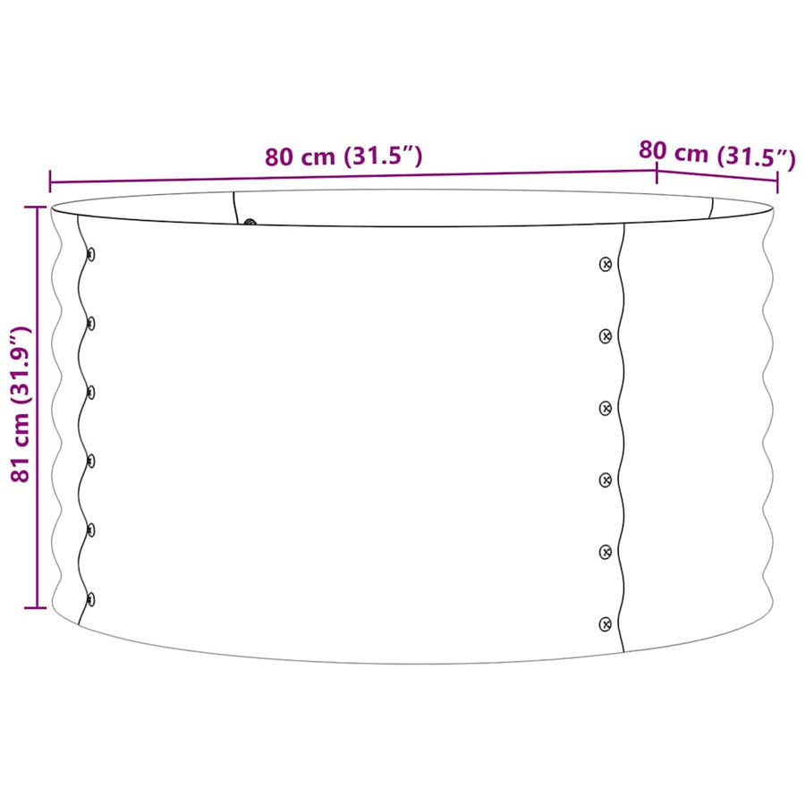 Verhoogd bed Bruin 80 x 80 x 44 cm Staal