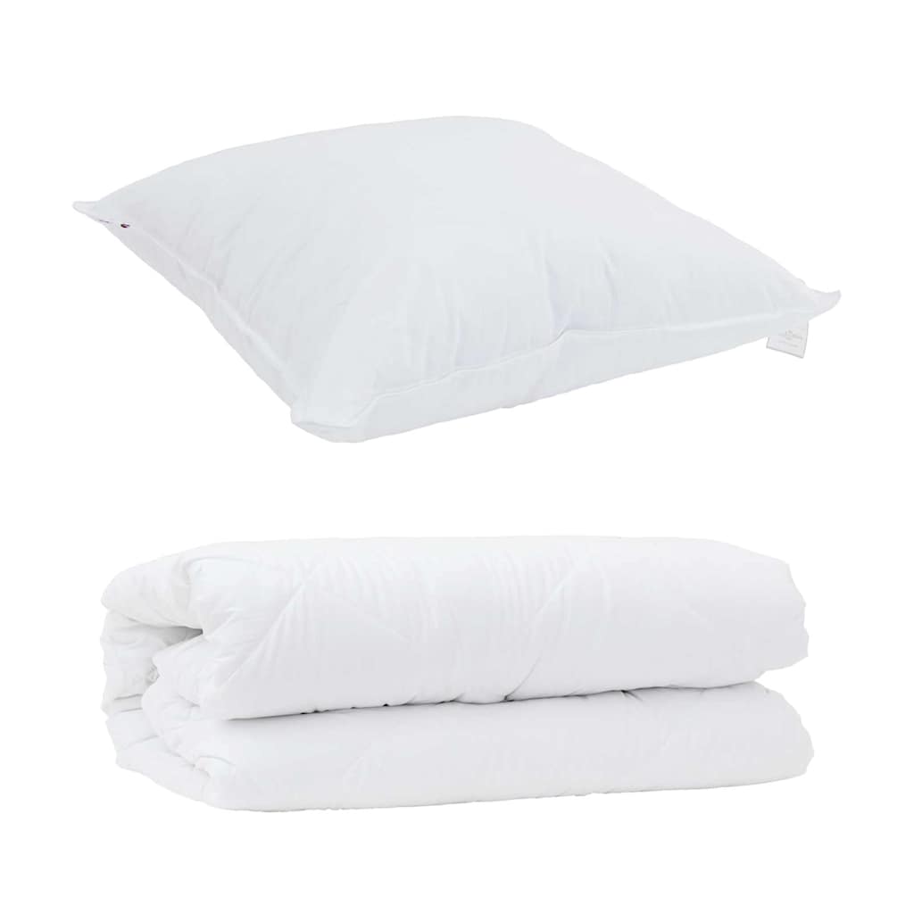 Dekbed Set met kussen 2 pcs Wit Microfibre