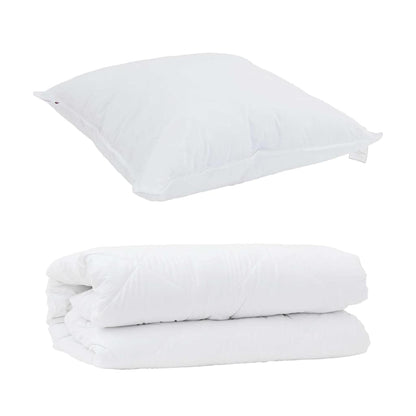 Dekbed Set met kussen 2 pcs Wit Microfibre