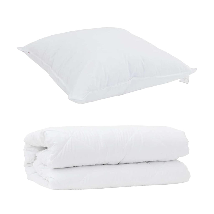 Dekbed Set met kussen 2 pcs Wit Microfibre