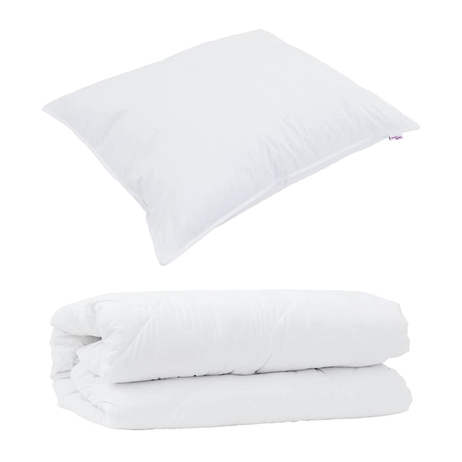 Dekbed Set Met Kussen 2 Pcs Wit Microfibre 155 x 220 cm 60 x 70 cm