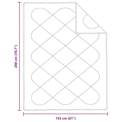 Dekbed met kussen 2 pcs Wit 155 x 200 cm Microfibre