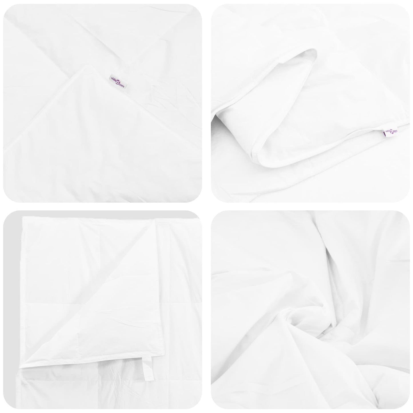 Dekbed Set Met Kussen 3 Pcs Wit Donsveertjes 200 x 220 cm 50 x 70 cm