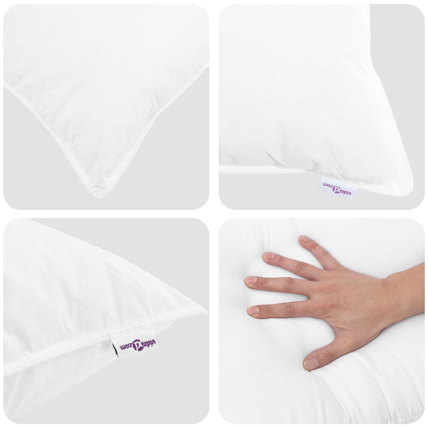 Dekbed Set Met Kussen 3 Pcs Wit Donsveertjes 200 x 220 cm 50 x 70 cm