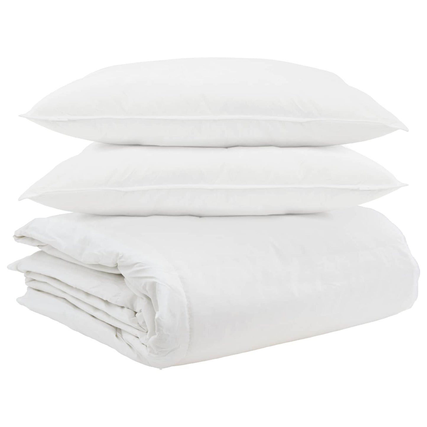 Dekbed Set Met Kussen 3 Pcs Wit Donsveertjes 200 x 220 cm 50 x 70 cm