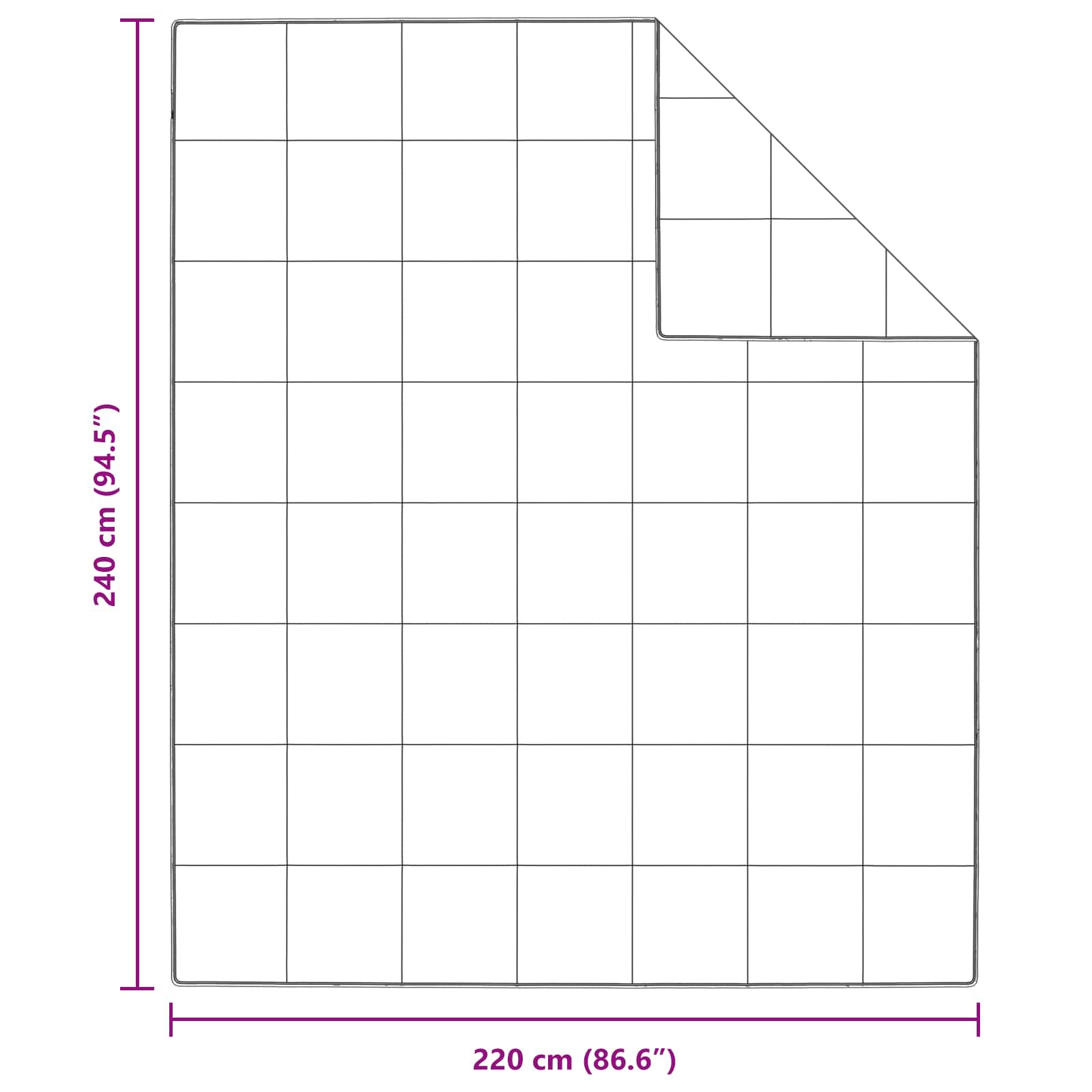 Dekbed Set Met Kussen 3 Pcs Wit Donsveertjes 240 x 220 cm 50 x 70 cm