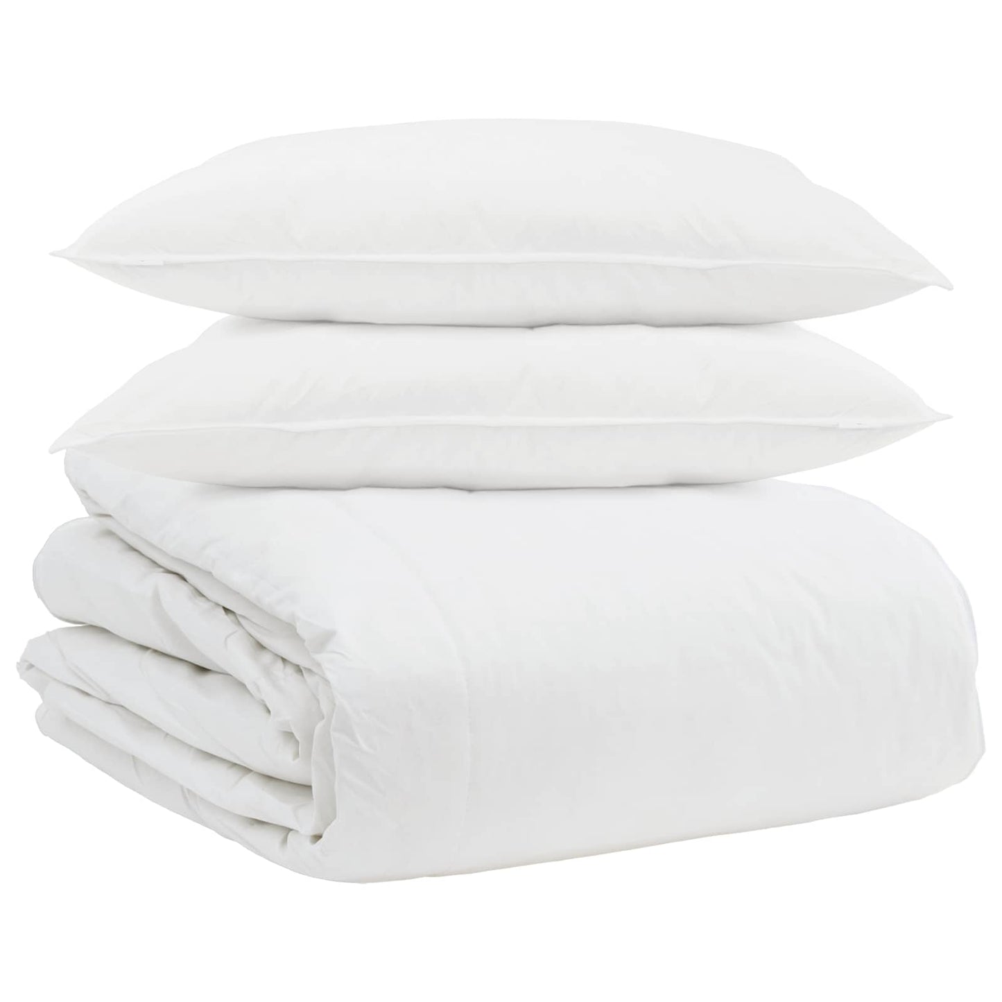 Dekbed Set Met Kussen 3 Pcs Wit Donsveertjes 240 x 220 cm 50 x 70 cm