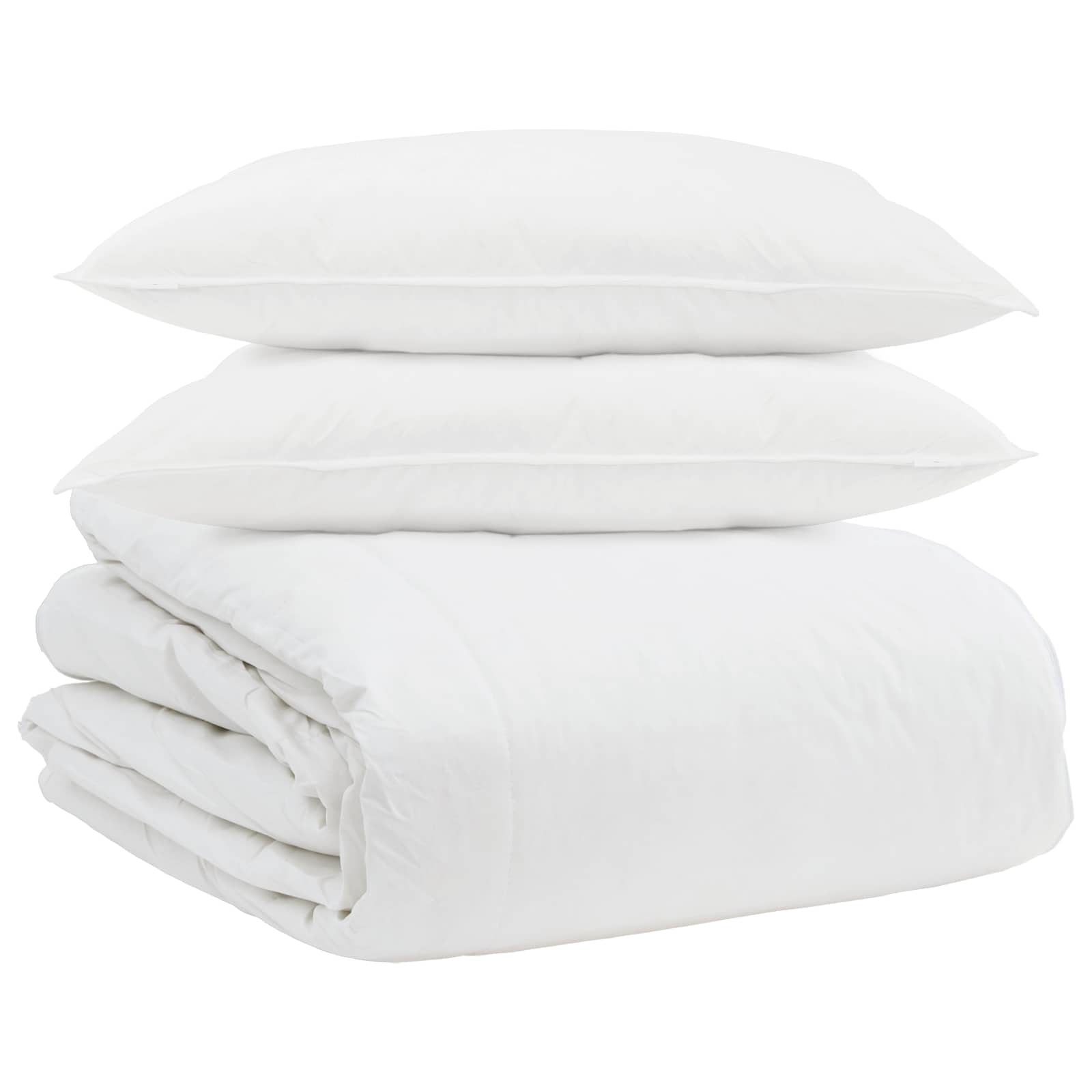 Dekbed Set Met Kussen 3 Pcs Wit Donsveertjes 240 x 220 cm 50 x 70 cm
