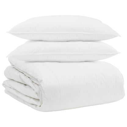 Dekbed Set Met Kussen 3 Pcs Wit Donsveertjes 240 x 220 cm 50 x 70 cm