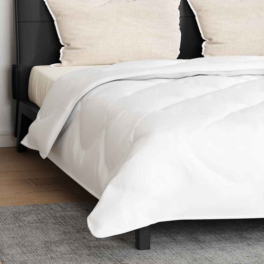 Dekbed met Kussens Geruit 3 pcs Wit 200 x 200 cm Microfibre