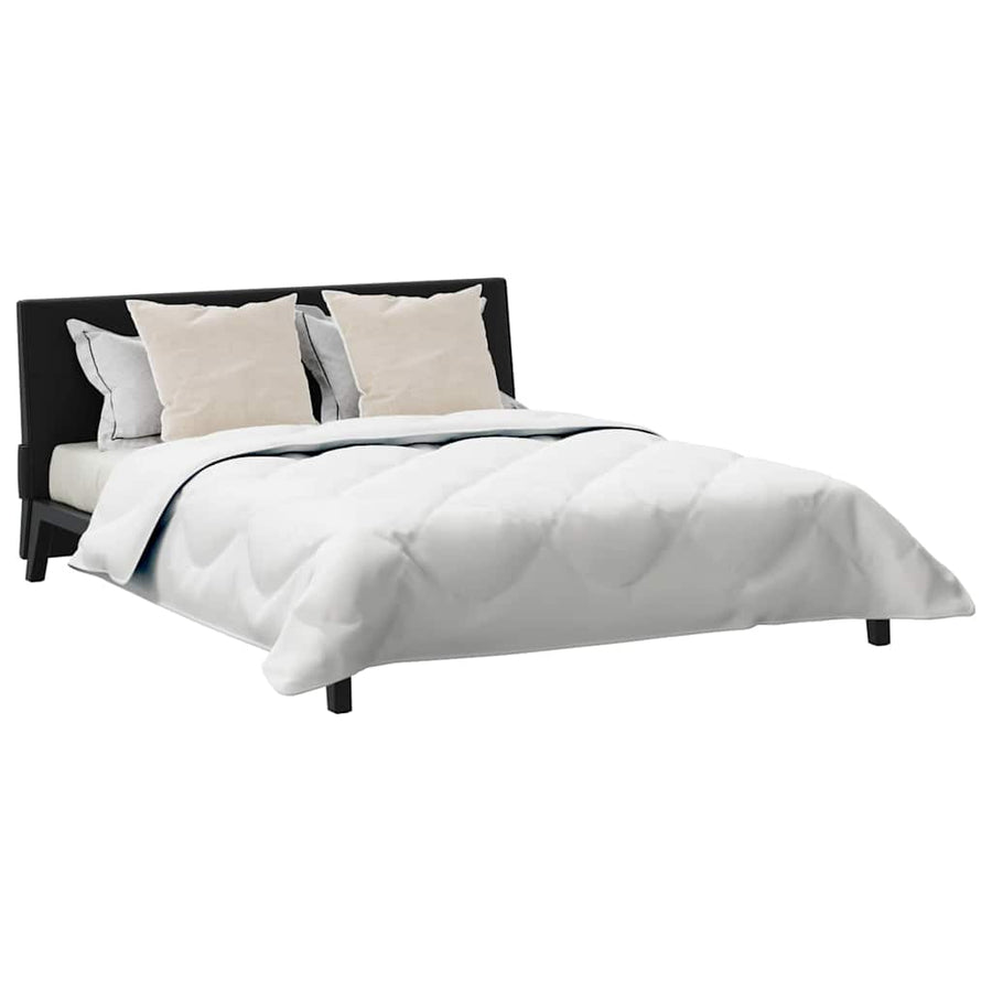 Dekbed met Kussens Geruit 3 pcs Wit 240 x 200 cm Microfibre