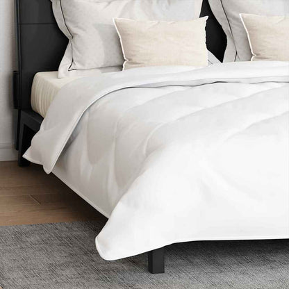 Dekbed met Kussens Geruit 3 pcs Wit 240 x 220 cm Microfibre