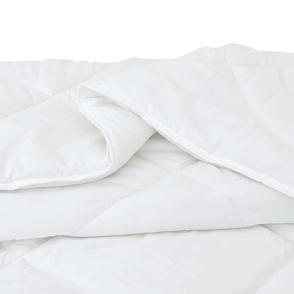 Dekbed met Kussens Geruit 3 pcs Wit 240 x 220 cm Microfibre