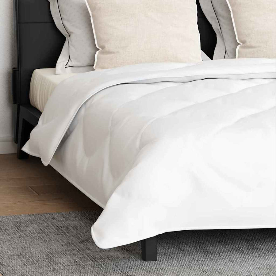 Dekbed met Kussens Geruit 3 pcs Wit 240 x 260 cm Microfibre