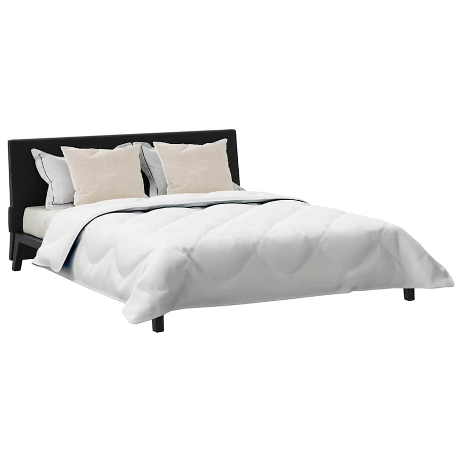 Dekbed met Kussens Geruit 3 pcs Wit 240 x 260 cm Microfibre