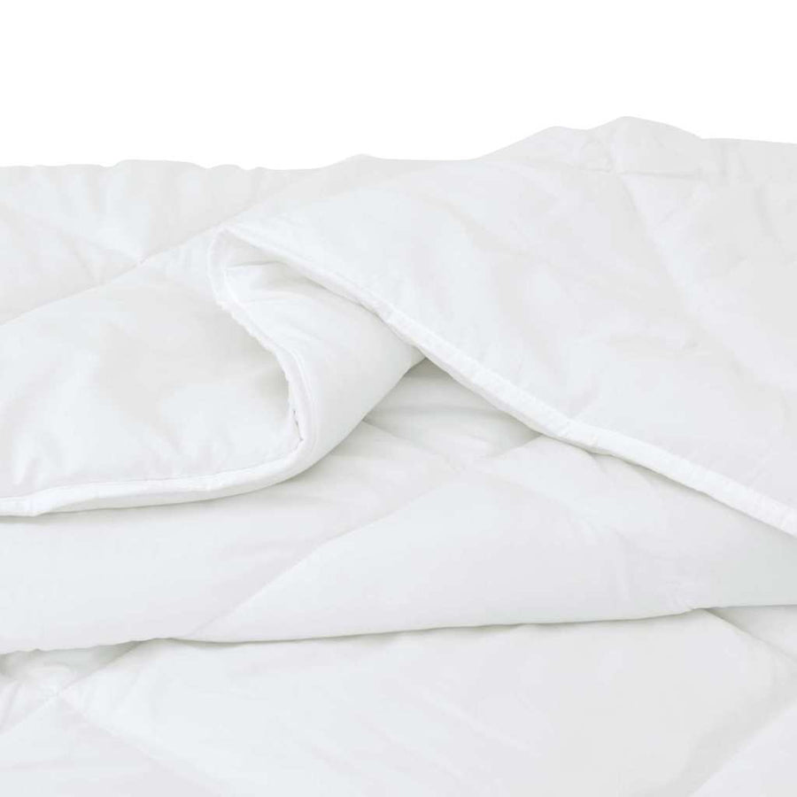 Dekbed met Kussens Geruit 3 pcs Wit 240 x 260 cm Microfibre
