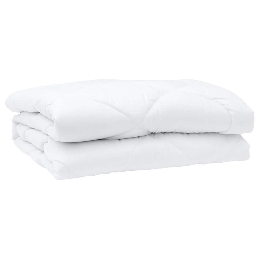 Dekbed met Kussens Geruit 3 pcs Wit 240 x 260 cm Microfibre