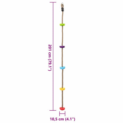 Klimtouw Multikleur 10,5 x 10,5 x 201 cm Polyester