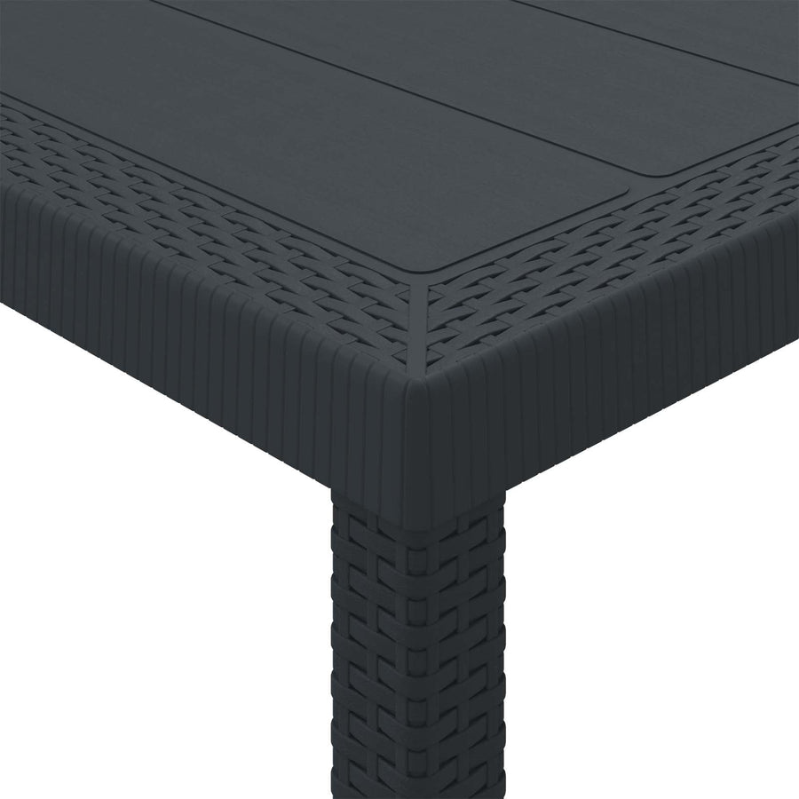 Tuinstafel Antraciet 100 x 100 x 73 cm poly rattan