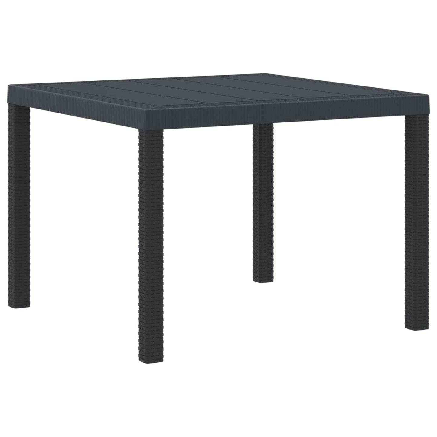 Tuinstafel Antraciet 100 x 100 x 73 cm poly rattan