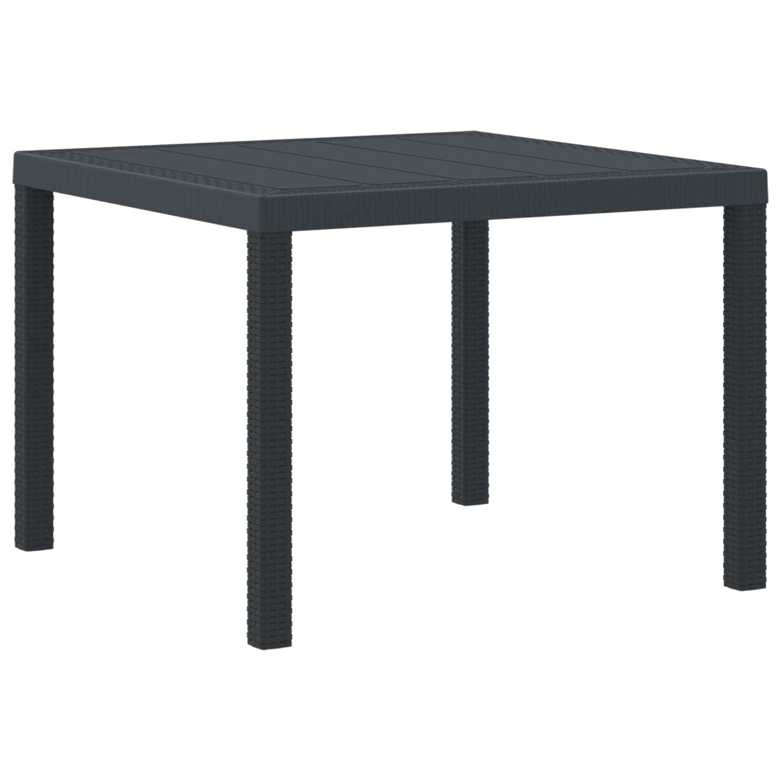 Tuinstafel Antraciet 100 x 100 x 73 cm poly rattan