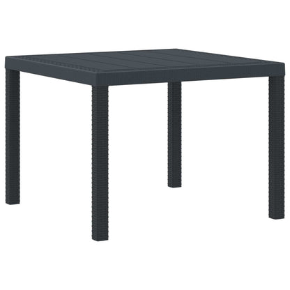 Tuinstafel Antraciet 100 x 100 x 73 cm poly rattan