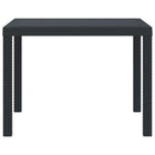 Tuinstafel 100x100x73 cm poly rattan antraciet