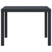 Tuinstafel 100x100x73 cm poly rattan antraciet