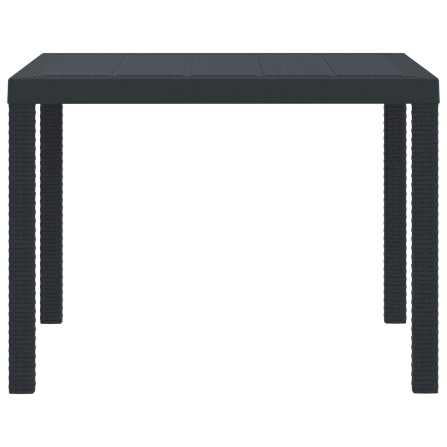 Tuinstafel Antraciet 100 x 100 x 73 cm poly rattan