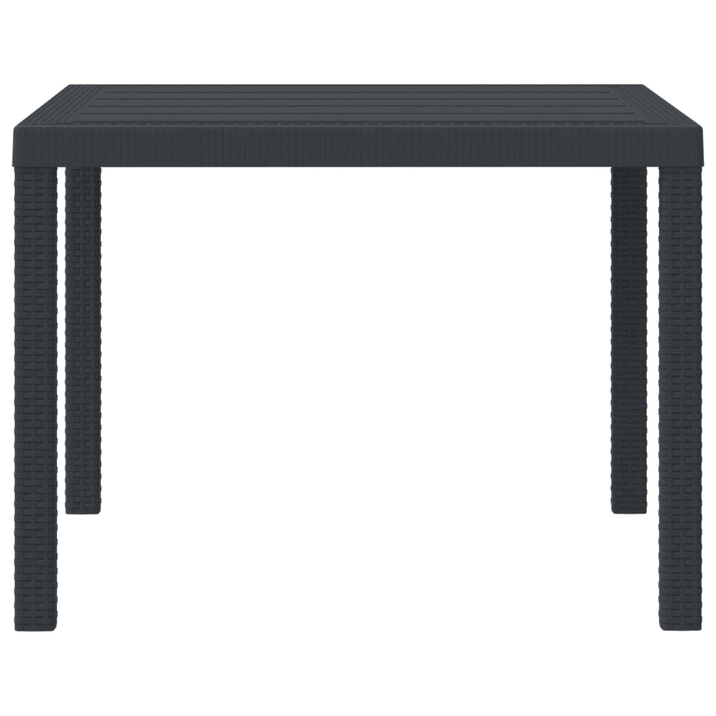 Tuinstafel Antraciet 100 x 100 x 73 cm poly rattan