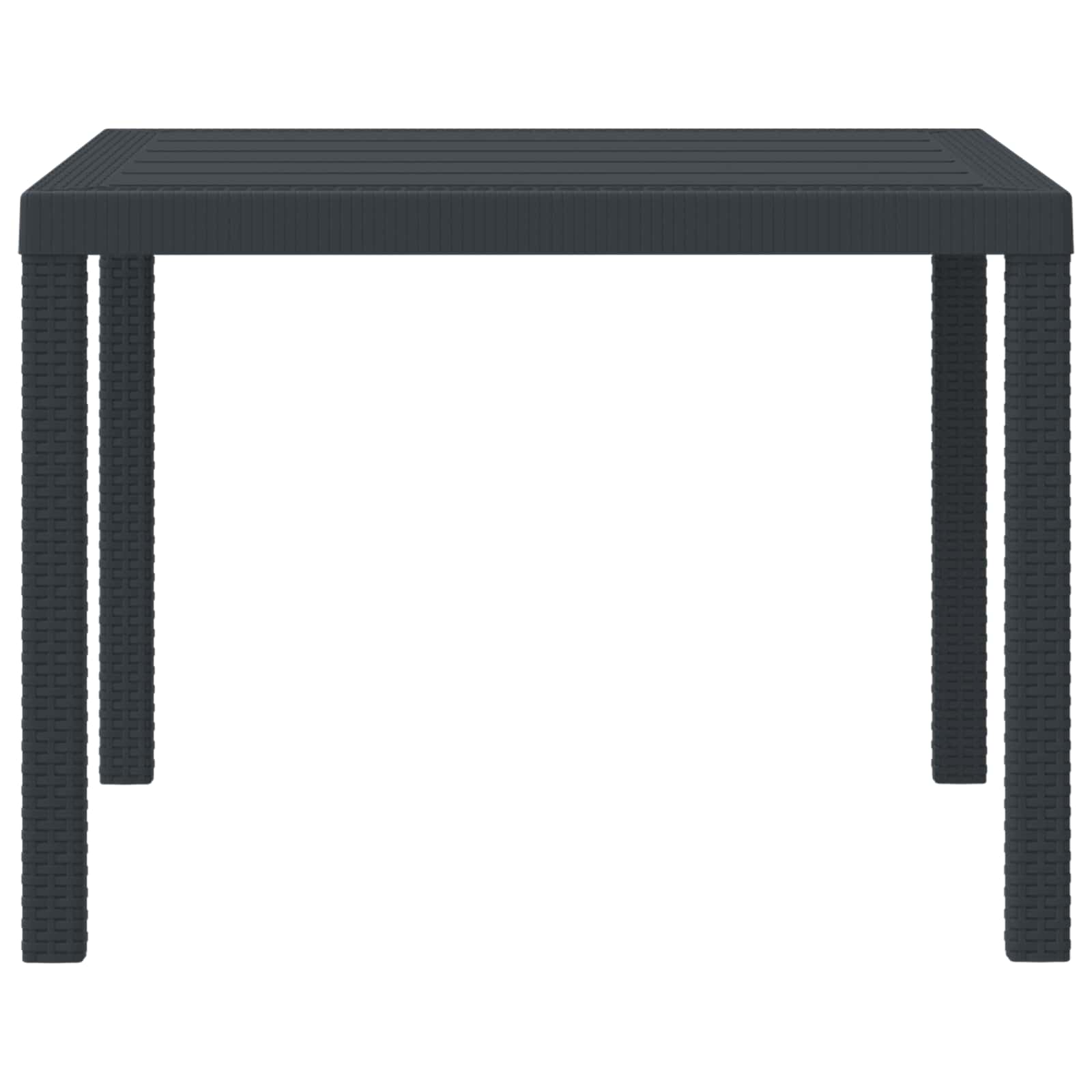 Tuinstafel Antraciet 100 x 100 x 73 cm poly rattan