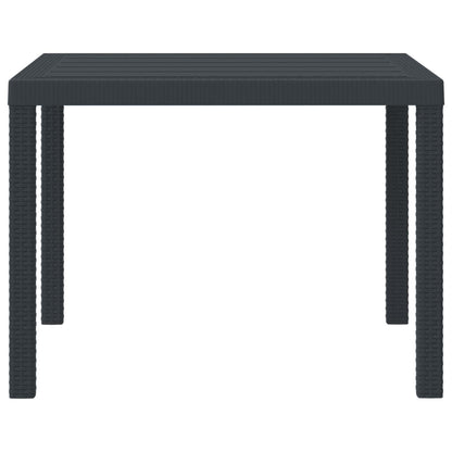 Tuinstafel Antraciet 100 x 100 x 73 cm poly rattan