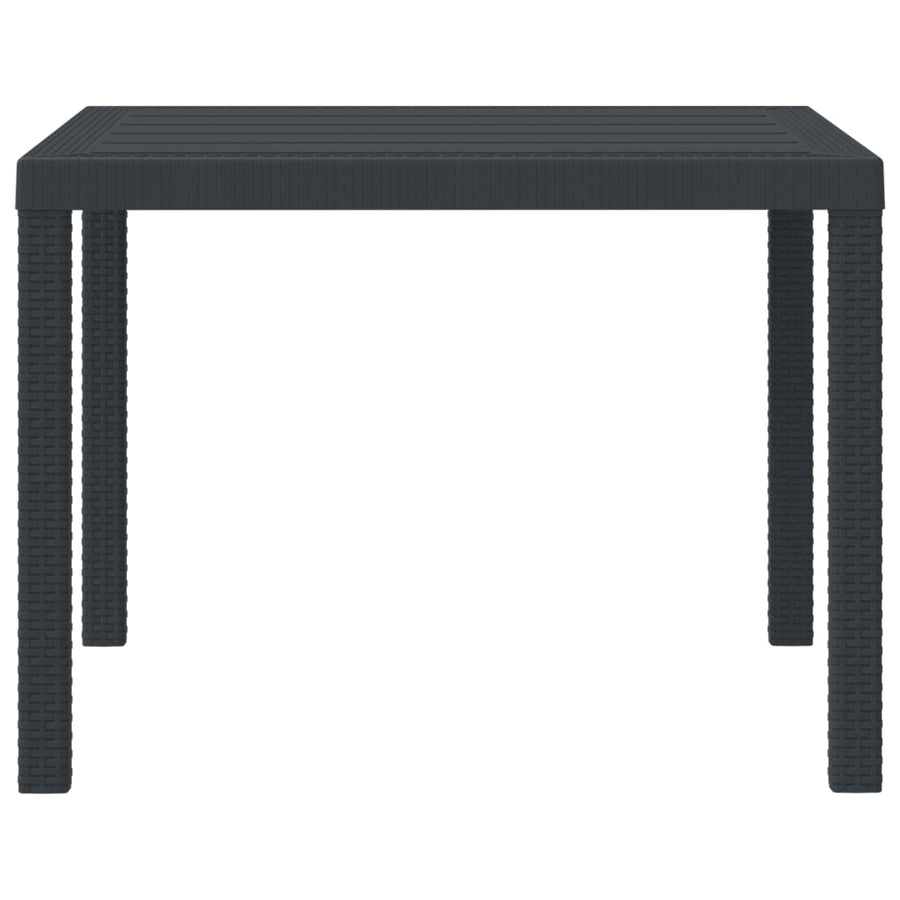 Tuinstafel Antraciet 100 x 100 x 73 cm poly rattan