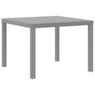 Tuinstafel Lichtgrijs 100 x 100 x 73 cm poly rattan