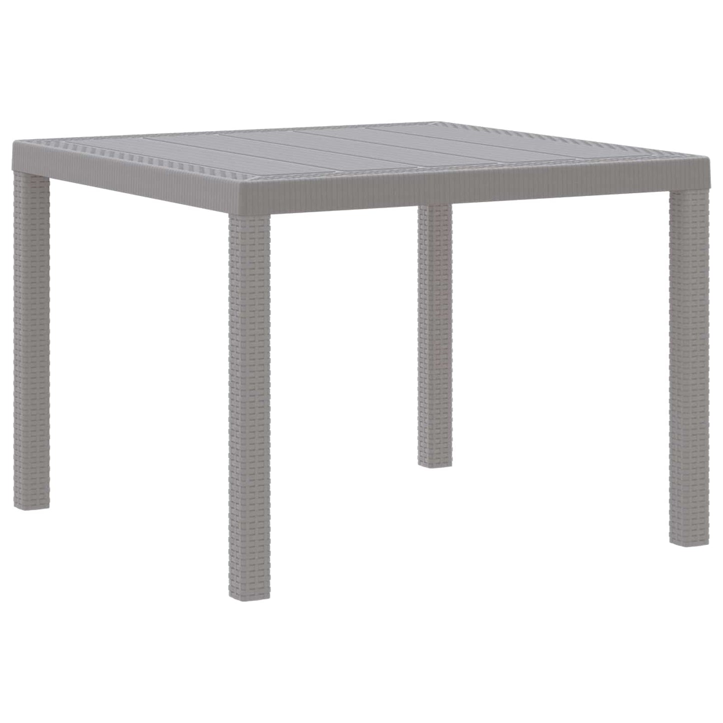 Tuinstafel Lichtgrijs 100 x 100 x 73 cm poly rattan